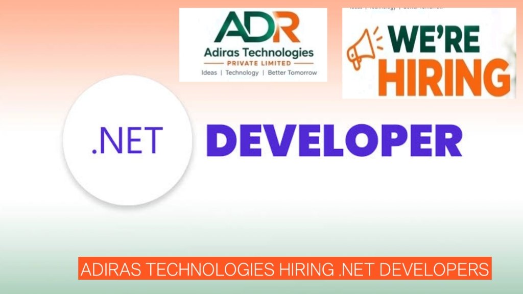 Software Developer Jobs 2026: Adiras Technologies Hiring .NET Developers