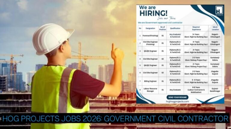 HOG Projects Jobs 2026: Government Civil Contractor Hiring Experienced Candidates